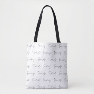 Taurus Zodiac Minimalist Cursive Font Canvas tas