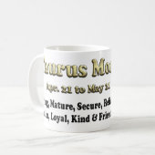 Taurus Zodiac Moederdag Coffee Mok (Voorkant links)