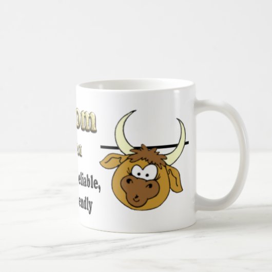 Taurus Zodiac Moederdag Coffee Mok (Rechts)
