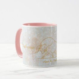 Taurus Zodiac Monogram Astrologie Glitter Mok