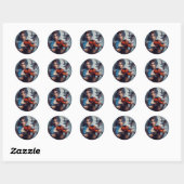 Taurus Zodiac Musician Viool Ronde Sticker (Vel)