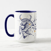 Taurus Zodiac Navy Blue & Gold Birth Mok (Links)