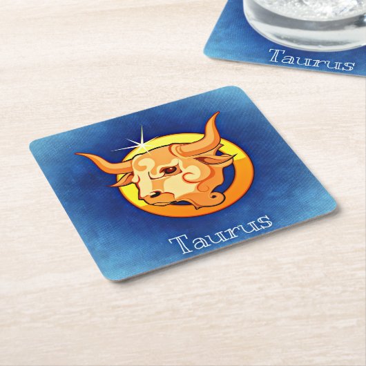 taurus zodiac onderzetters (Schuin)