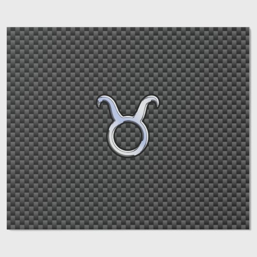 Taurus Zodiac op houtskoolvezelplaat Cadeaupapier (Vlak)