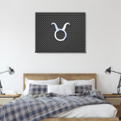 Taurus Zodiac op houtskoolvezelplaat Canvas Afdruk (Insitu (Slaapkamer))