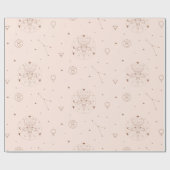 Taurus Zodiac Pattern in Brown and Burgundy Cadeaupapier (Vlak)