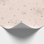 Taurus Zodiac Pattern in Brown and Burgundy Cadeaupapier (Hoek)