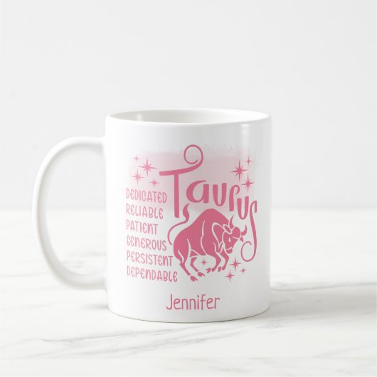 Taurus Zodiac Personalized Traits Horoscope Koffiemok (Links)