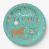 Taurus Zodiac Persoonlijk Papieren Bordje (Voorkant)