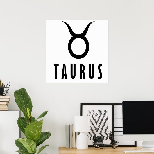 Taurus zodiac poster (Thuiskantoor)