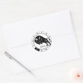 taurus zodiac ronde sticker (Envelop)