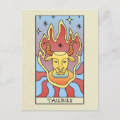 Taurus Zodiac Sign Abstract Art  Briefkaart (Voorkant)