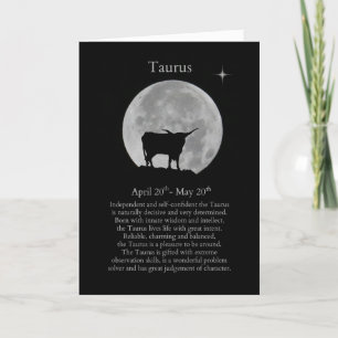 Taurus Zodiac Sign Birthday Kaart
