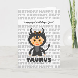 Taurus Zodiac Sign Birthday Kaart