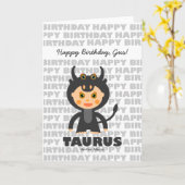 Taurus Zodiac Sign Birthday Kaart (Gele Bloem)
