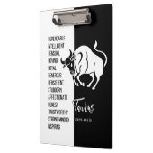 Taurus Zodiac Sign Black & White klembord (Links)