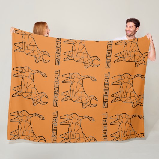 Taurus Zodiac Sign Blanket (transparant) Fleece Deken (In situ)
