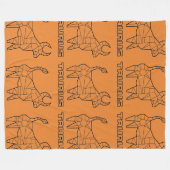 Taurus Zodiac Sign Blanket (transparant) Fleece Deken (Voorkant (Horizontaal))