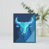 Taurus Zodiac Sign Briefkaart (Staand voorkant)
