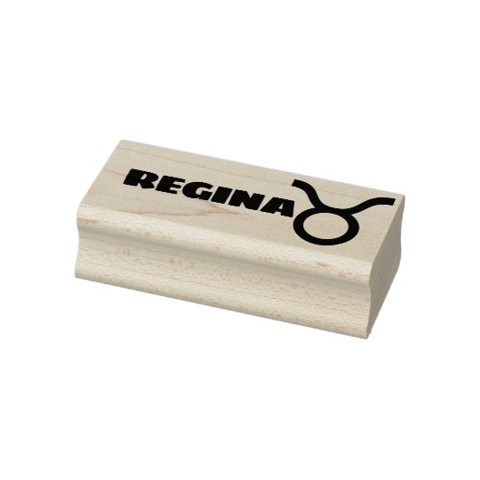 Taurus Zodiac Sign Cool Persoonlijke naam Tekst Rubberstempel (Stempel)