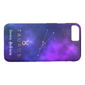Taurus Zodiac Sign Custom Name IPhone Case (Achterkant (Horizontaal))