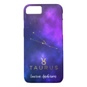 Taurus Zodiac Sign Custom Name IPhone Case (Achterkant)