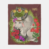 Taurus Zodiac Sign Fleece Deken (Voorkant)