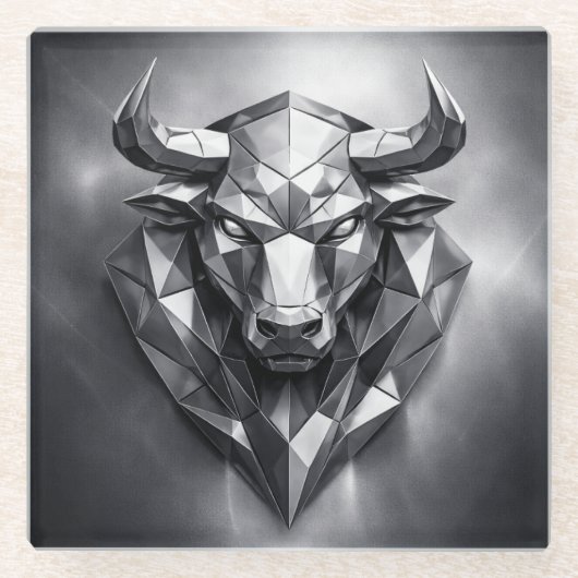 taurus zodiac sign glazen onderzetter (Voorkant)