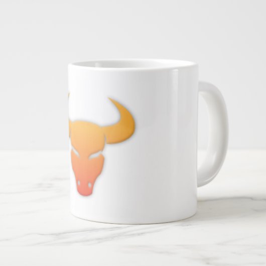 Taurus Zodiac Sign Grote Koffiekop (Voorkant rechts)