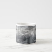 Taurus Zodiac Sign Grunge Distress Silver Style Espresso Kop (Voorkant)