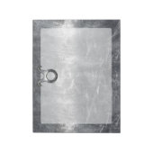 Taurus Zodiac Sign Grunge Distress Silver Style Notitieblok (Linkerzijde)