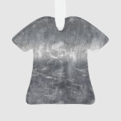 Taurus Zodiac Sign Grunge Distress Silver Style Ornament (achterkant)