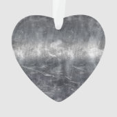 Taurus Zodiac Sign Grunge Distress Silver Style Ornament (achterkant)