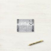 Taurus Zodiac Sign Grunge Distress Silver Style Post-it® Notes (Op bureau)