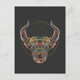 Taurus Zodiac Sign Horoscope Art Briefkaart