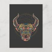 Taurus Zodiac Sign Horoscope Art Briefkaart (Voorkant)