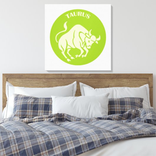 Taurus, Zodiac Sign, Horoscope, Astrology Canvas Afdruk (Insitu (Slaapkamer))