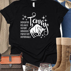 Taurus Zodiac Sign Horoscope Personaliteitskenmerk T-shirt