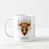 Taurus Zodiac Sign Horoscope Personalized Gift Koffiemok (Links)