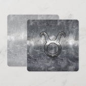 Taurus Zodiac Sign in Grunge Distress Style (Voorkant / Achterkant)