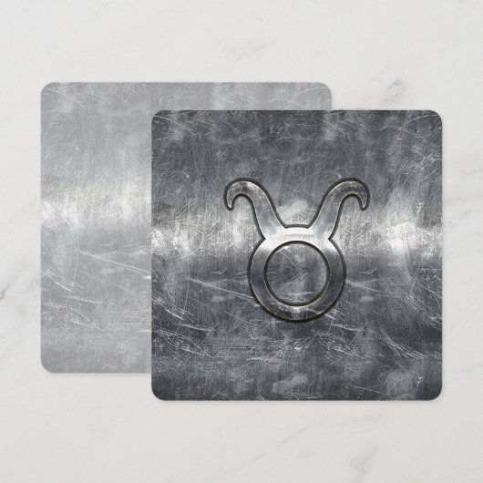 Taurus Zodiac Sign in Grunge Distress Style (Voorkant / Achterkant)