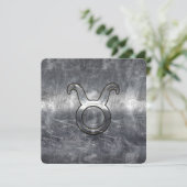 Taurus Zodiac Sign in Grunge Distress Style (Staand voorkant)