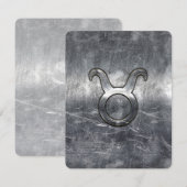 Taurus Zodiac Sign in Grunge Distress Style (Voorkant / Achterkant)