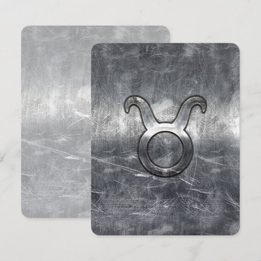 Taurus Zodiac Sign in Grunge Distress Style (Voorkant / Achterkant)