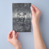 Taurus Zodiac Sign in Grunge Distress Style Flyer (Hand)