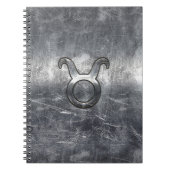Taurus Zodiac Sign in Grunge Distress Style Notitieboek (Voorkant)