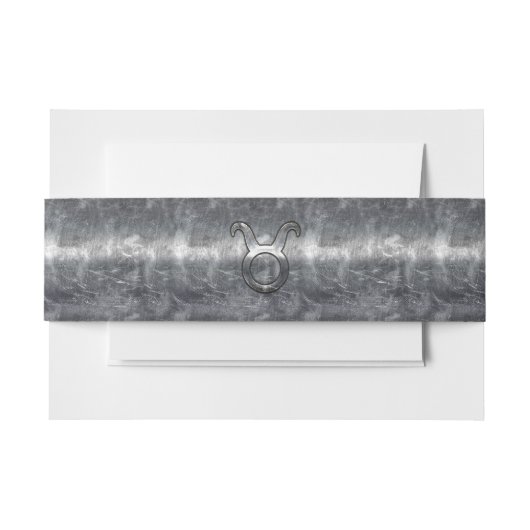 Taurus Zodiac Sign in Grunge Distress Style Uitnodigingen Wikkel (Voorkant Voorbeeld)