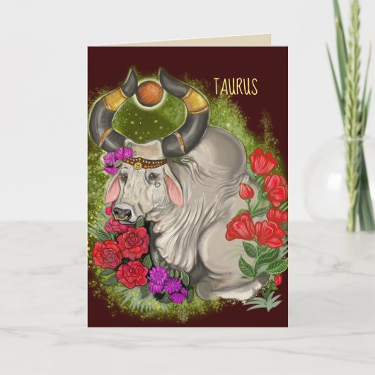 Taurus Zodiac Sign Kaart (Voorkant)