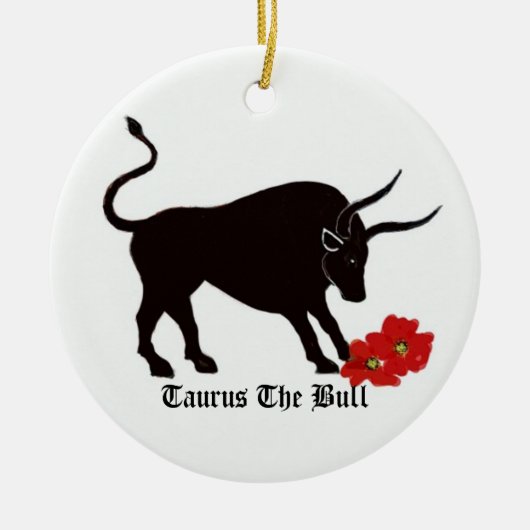 Taurus Zodiac Sign Keramisch Ornament (Voorkant)