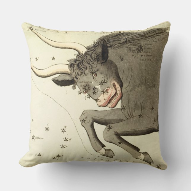 Taurus Zodiac Sign Kussen (Voorkant)